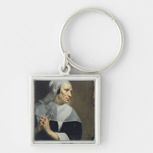 Porte-clés Prière de dame âgée