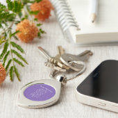 Porte-clés Prière de l'ange gardien Violet (Côté )