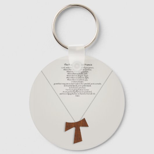 Porte-clés Prière de Saint François (Recto)