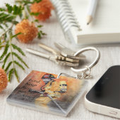 Porte-clés Prière d'une femme pompière Porte - clé personnali (Devant Droit)