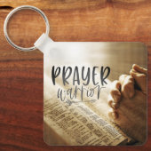Porte-clés PRIÈRE GUERRIER Prête Mains sur la Bible ouverte (Recto)