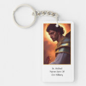 Porte-clés Prière militaire personnalisée St. Michael (Devant)