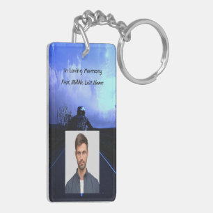 Porte-clés Prière photo Memorial Motorcycle Biker