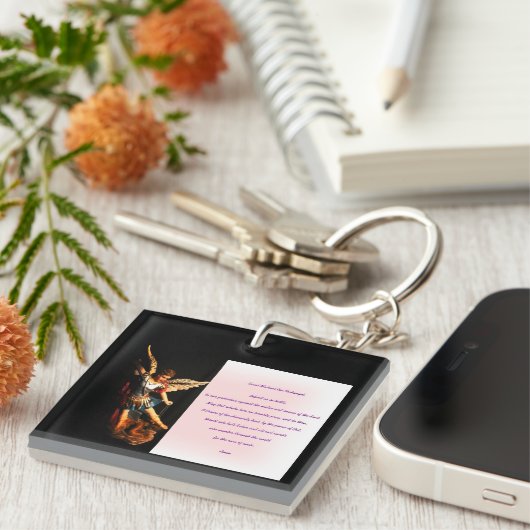 Porte-clés Prière Saint Michael (Devant Droit)