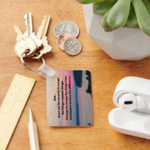 Porte-clés Prière Serenity Pink Seascape Sunset Photo