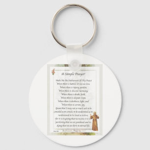 Porte-clés prière simple de St Francis