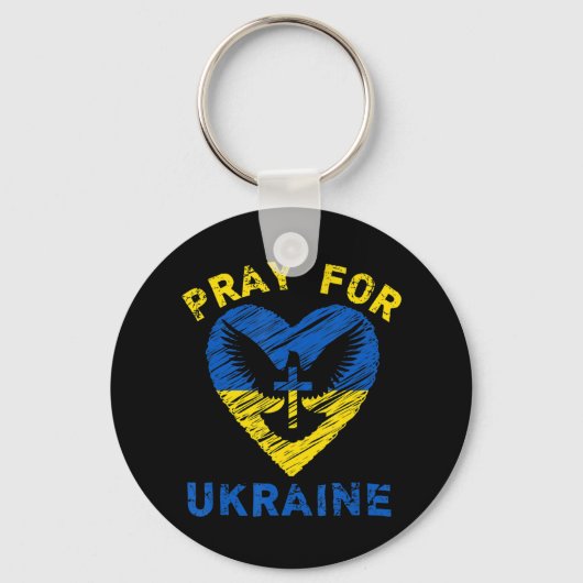 Porte-clés Priez pour l'Ukraine (Recto)