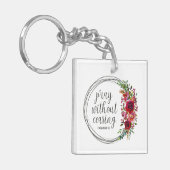 Porte-clés Priez Sans Cesser Floral (Devant gauche)