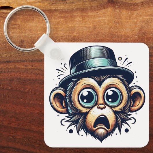 Porte-clés "Primate Panic Monkey" Aluminum Keychain (Recto)
