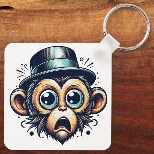 Porte-clés "Primate Panic Monkey" Aluminum Keychain (Verso)