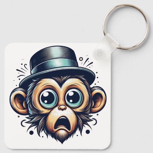 Porte-clés "Primate Panic Monkey" Aluminum Keychain (Dos)