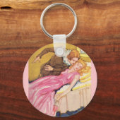 Porte-clés Prince Charming baiser Beauté dormante (Recto)