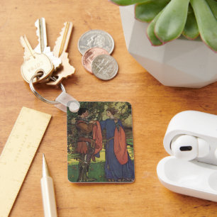 Porte-clés Prince Chevalier Héros Armure Brillante Princesse