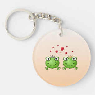 Porte-clés Prince de grenouille et princesse de grenouille,