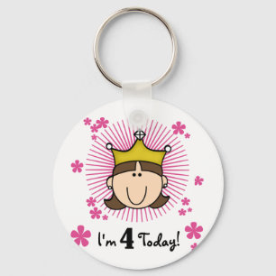 Porte-clés Princess 4th Birthday Tshirts et cadeaux