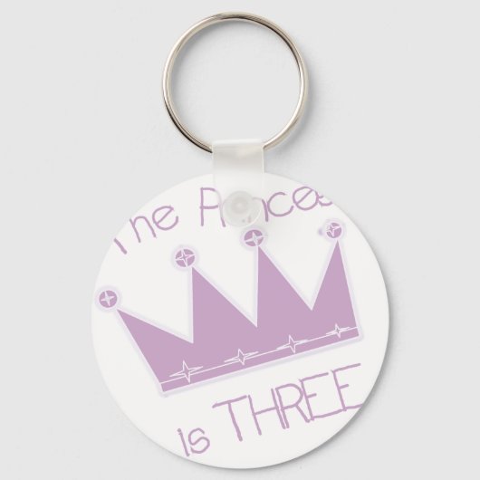Porte-clés Princess Crown 3e Anniversaire Tshirts et cadeaux (Recto)