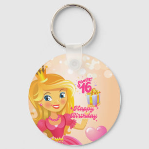 Porte-clés Princesse 16e anniversaire