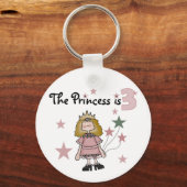 Porte-clés Princesse 3e Anniversaire Tshirts et cadeaux (Recto)