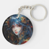 Porte-clés Princesse Anime Aquarelle (Dos)