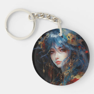 Porte-clés Princesse Anime Aquarelle