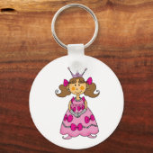 Porte-clés princesse aux cheveux Brown (Recto)