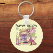 Porte-clés Princesse de fête 3e anniversaire Tshirts et cadea (Recto)