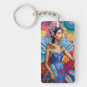 Porte-clés Princesse élégante avec des ailes