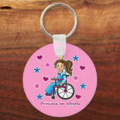 Porte-clés Princesse en fauteuil roulant (Recto)