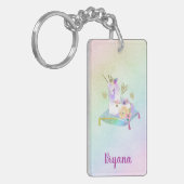 Porte-clés Princesse Licorne Diva Iridescent Arc-en-ciel Past (Devant gauche)
