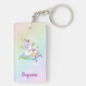 Porte-clés Princesse Licorne Diva Iridescent Arc-en-ciel Past (Dos)