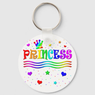 Porte-clés Princesse mignonne Tiara d'arc-en-ciel de clipart