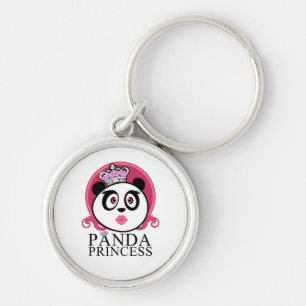 Porte-clés Princesse Panda Couronne de Reine Panda Mignonne