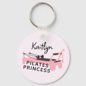 Porte-clés Princesse Pilates Rose Reformer (Verso)
