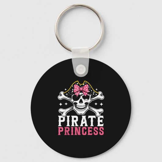Porte-clés Princesse pirate drôle coquette bow halloween (Recto)