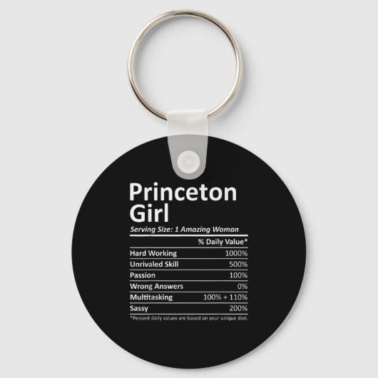Porte-clés Princeton Girl Nj New Jersey Funny City Home Roots (Recto)