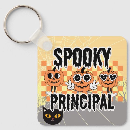 Porte-clés Principal de l'école Halloween Éffrayant Principal (Recto)
