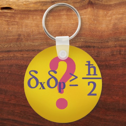 Porte-clés Principe d'incertitude Heisenberg (Recto)