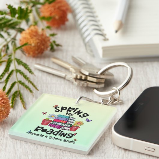 Porte-clés Printemps En Lecture Brenda K Davies Livres (Devant Droit)