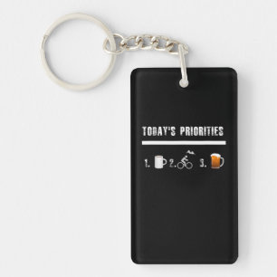 Porte-clés Priorités d'aujourd'hui VTT Funny