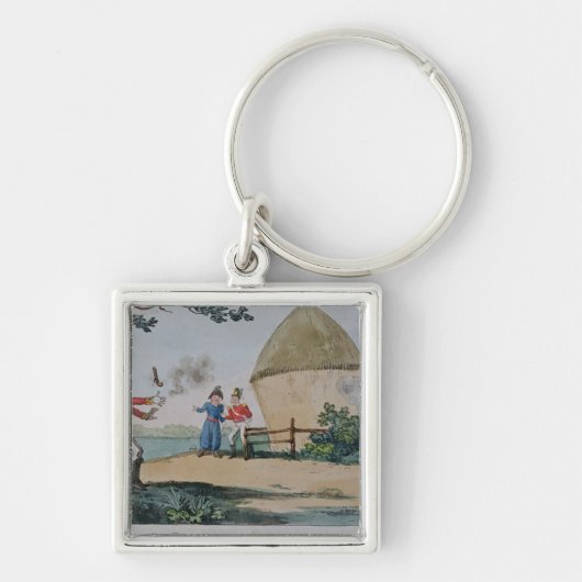 Porte-clés Prise de bec se battant en duel (Devant)