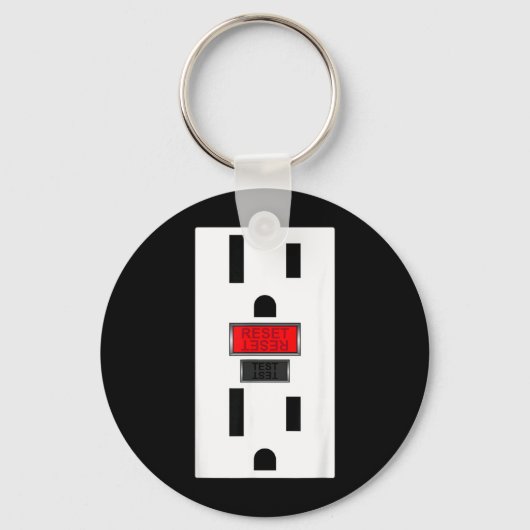 Porte-clés Prise électrique drôle Halloween (Recto)