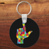 Porte-clés Prise en charge de la Sensibilisation sur l'autism (Recto)