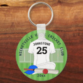 Porte-clés Prix d'équipe du club de cricket v2 (Recto)