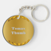 Porte-clés Prix Gold Silver Award NOM personnalisé (Dos)