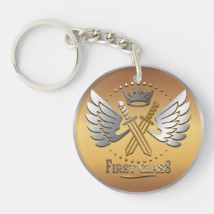 Porte-clés Prix Gold Silver Award NOM personnalisé