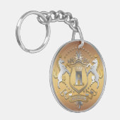 Porte-clés Prix Gold Silver Award NOM personnalisé (Devant gauche)