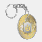 Porte-clés Prix Gold Silver Award NOM personnalisé (Devant gauche)