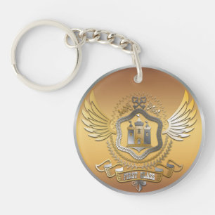 Porte-clés Prix Gold Silver Award NOM personnalisé