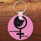 Porte-clés Pro Cats Pro Feminisme (Recto)
