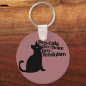 Porte-clés pro-chats pro-choix pro-féminisme (Recto)